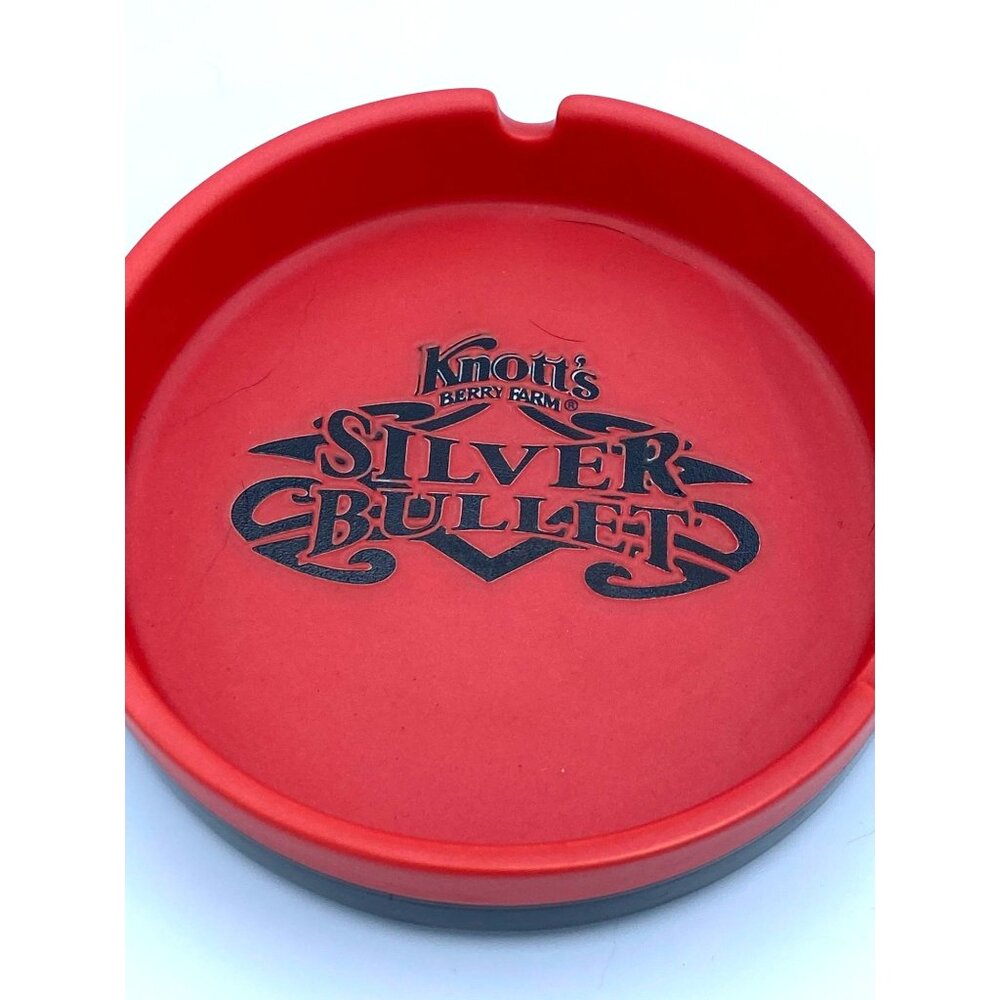 Knotts Berry Farm Theme Park Silver Bullet Roller Coaster Vintage Ashtray